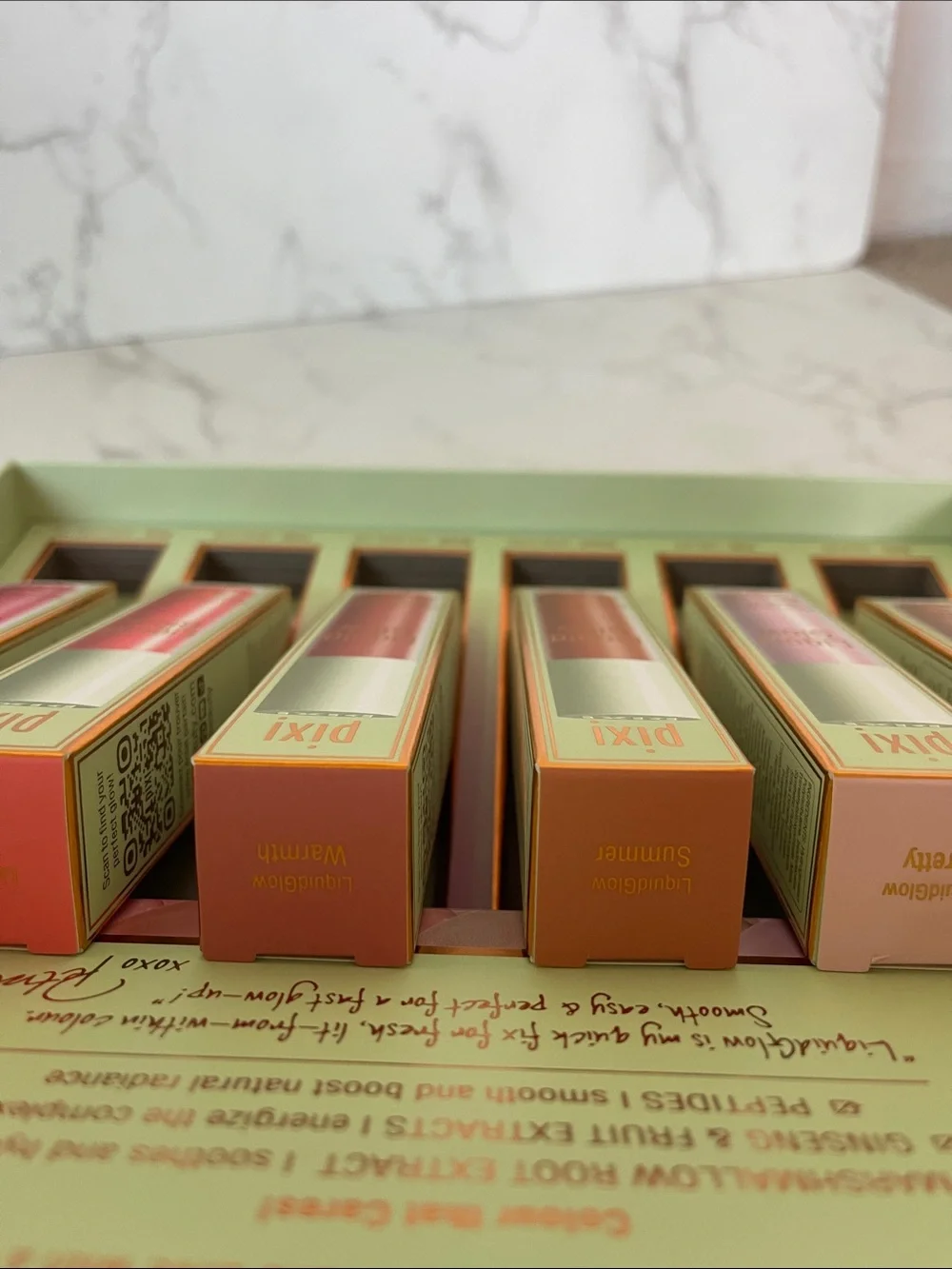 Pixi LiquidGlow Cream Highlighter Set — Pink, Peach, Coral Shades